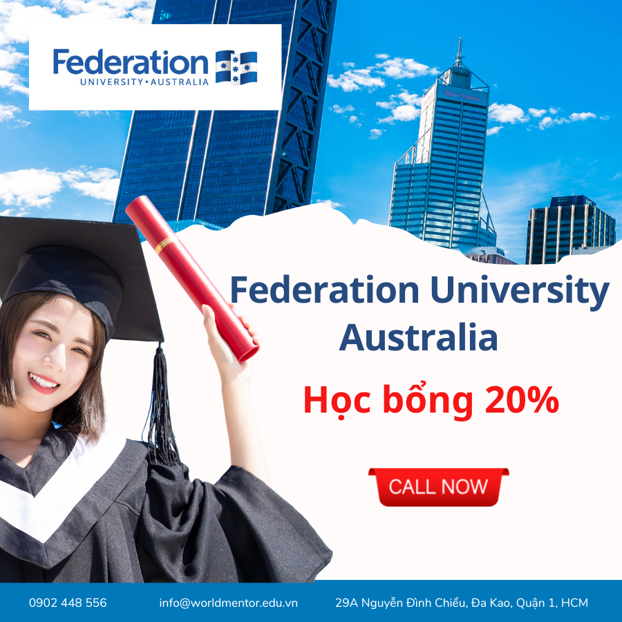 Học bổng 20% học phí từ Đại học Federation University Australia