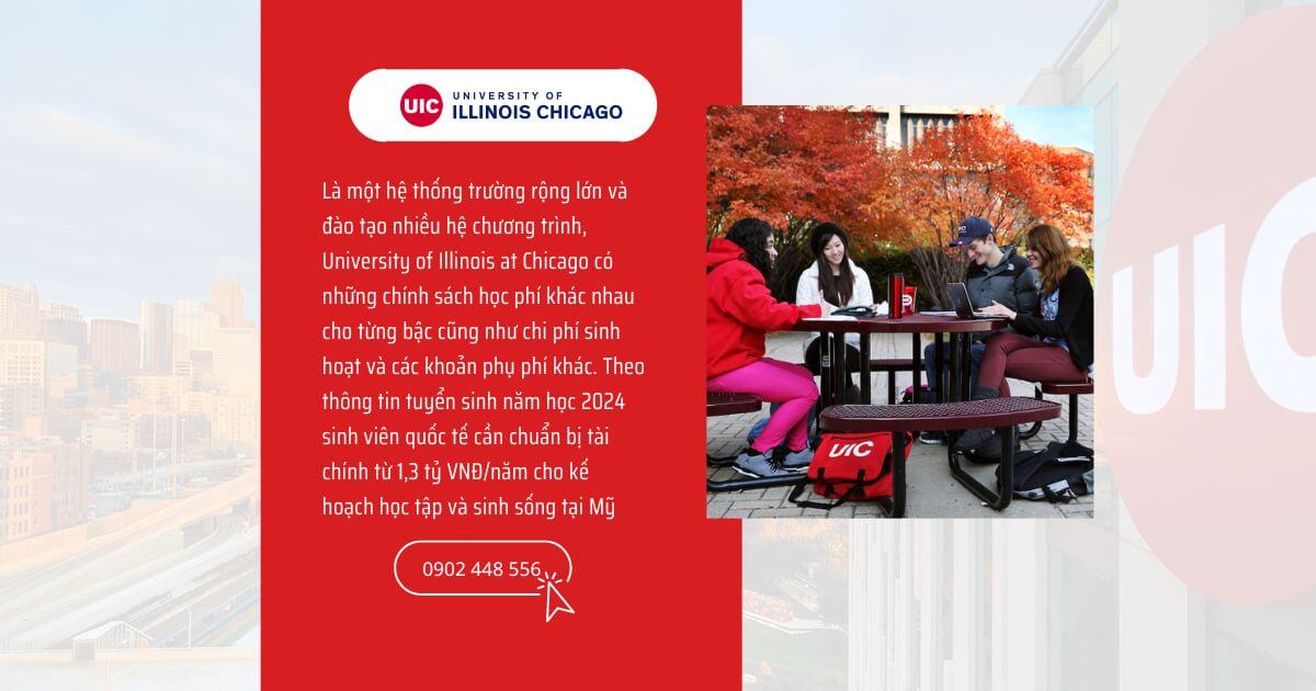 Học phí và sinh hoạt phí tại Đại học Illinois at Chicago