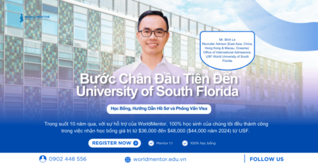 Hội thảo: “Bước Chân Đầu Tiên Đến USF: Học Bổng, Hướng Dẫn Hồ Sơ và Phỏng Vấn Visa”